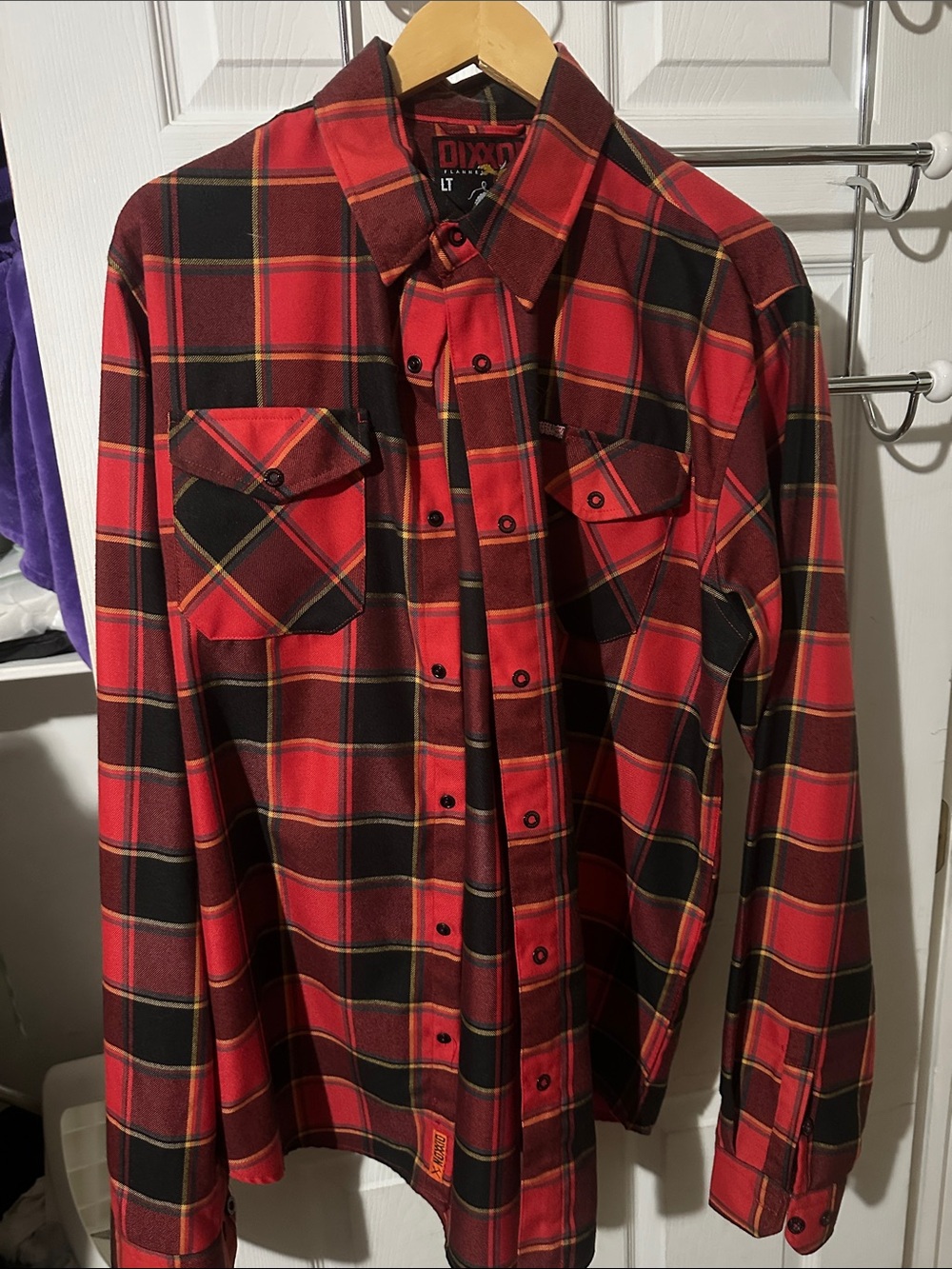 DIXXON LT - Cabalerro - Red and Black Plaid Button-Down Shirt